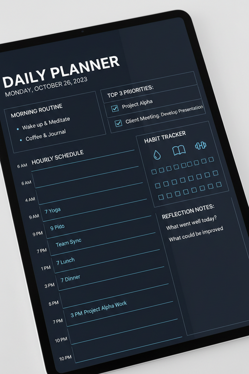 FREE Daily Planner - Start Your Productivity Journey