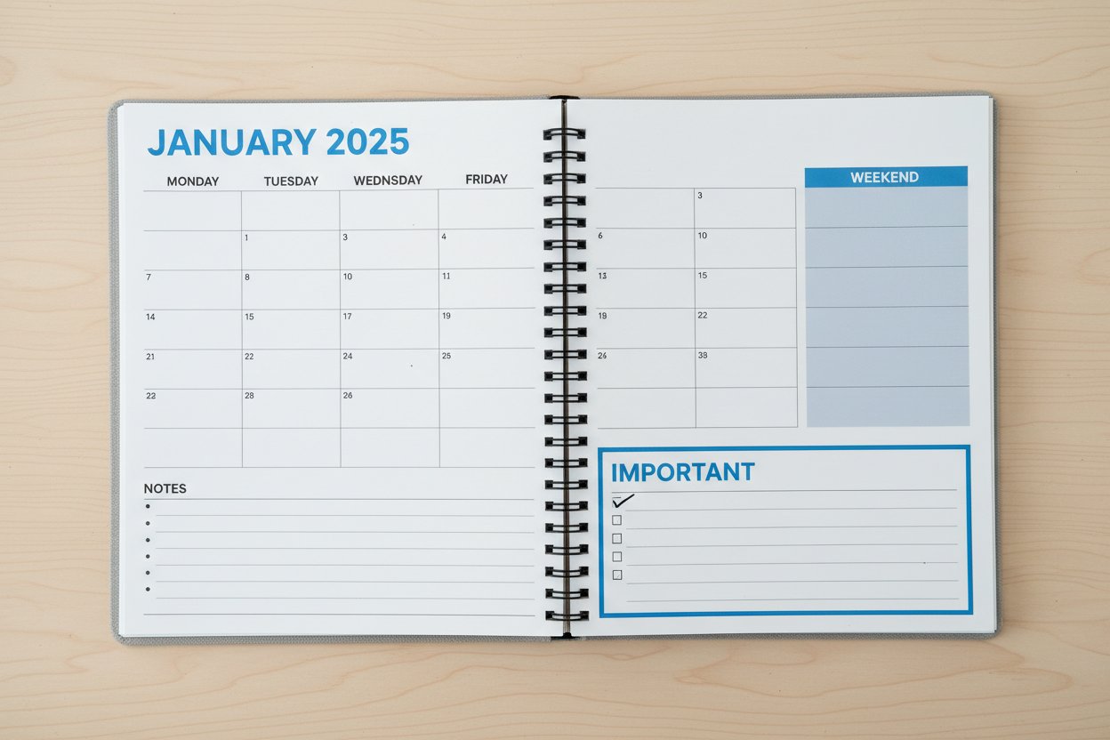 Weekly Planner Inside Pages